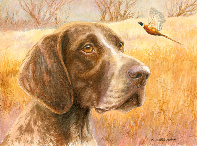 "Fall" A Limited Edition German Shorthaired Pointer Print