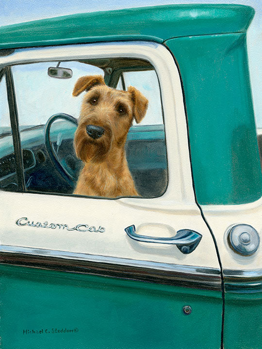 "Road Trip" A Limited Edition Irish Terrier Print