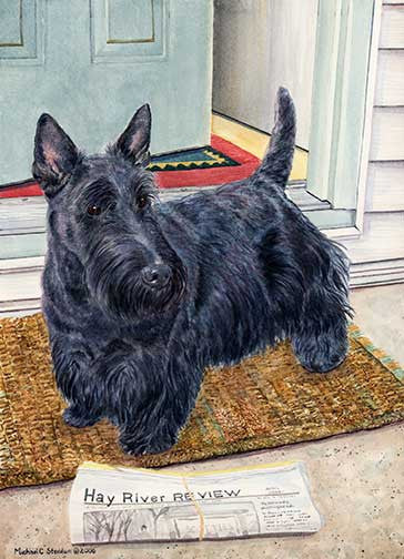 "Morning Chores" A Limited Edition Scottish Terrier Print