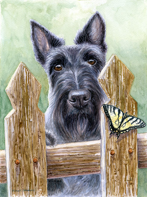 "The Chase" A Limited Edition Scottish Terrier Print