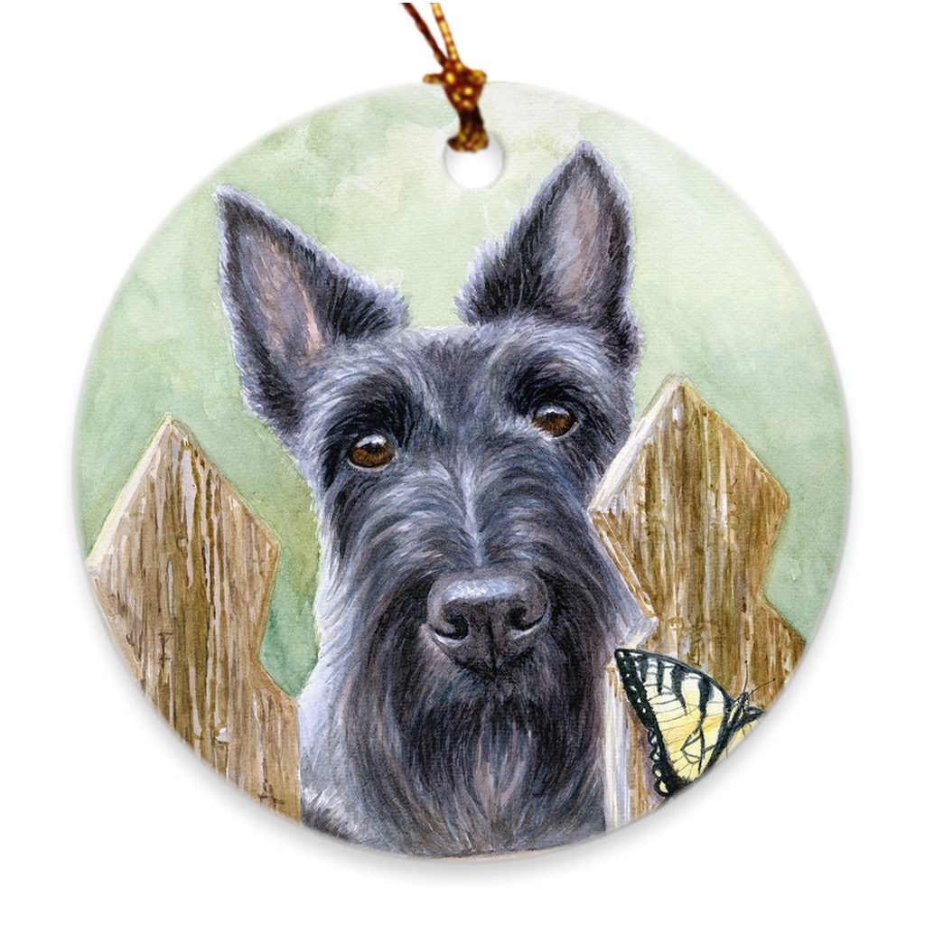 "The Chase" Scottish Terrier Ornament