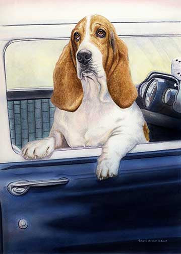 "Don't Forget the Biscuits" A Limited Edition Basset Hound Print