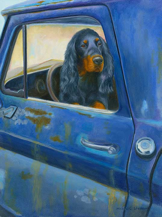 "Rusty's Blue" A Limited Edition Gordon Setter Print