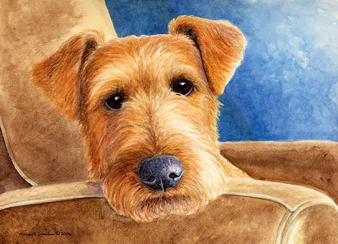"Repose" A Limited Edition Irish Terrier Print
